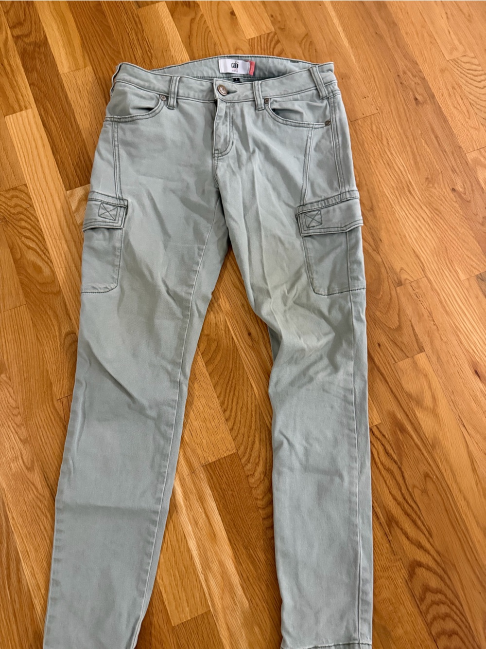 CAbi Women's Light Sage Cargo Track Pants